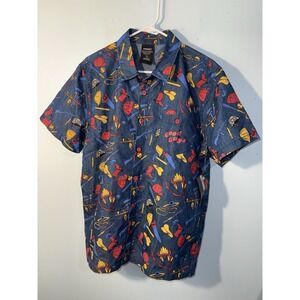CHUCKY Men's Good Guys Child's Play Button Shirt Halloween NEW NWT Size L